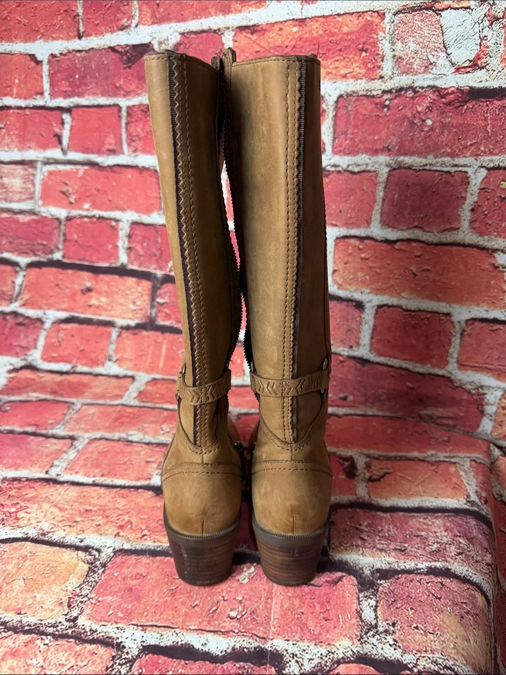 Teva De La Vina Tall Boots Women’s Size 7 Brown Leather Waterproof Riding Boots